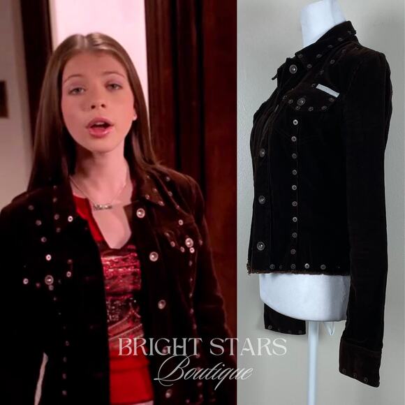 Rare Corduroy Studded Jacket ASO Dawn Summers Buffy the Vampire Slayer Y2K VTG - Picture 3 of 11